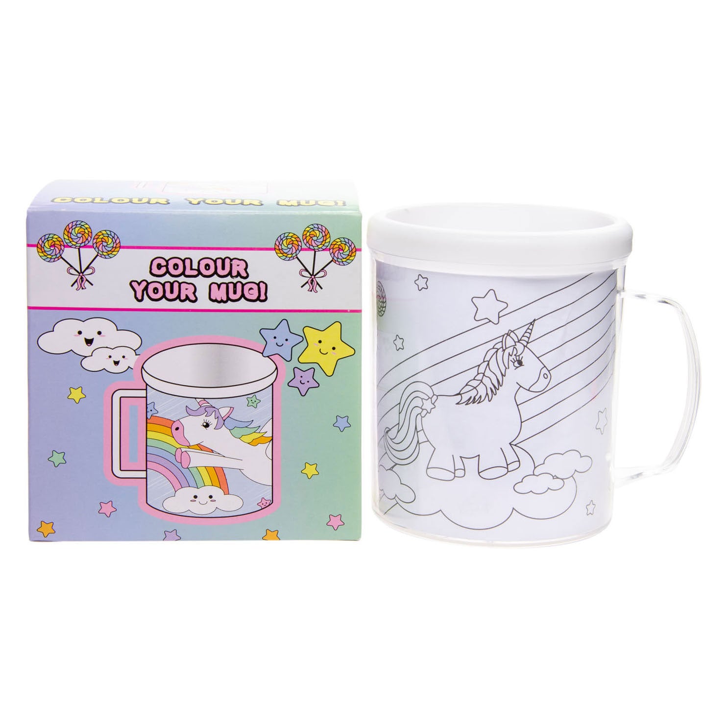 Kleur je eigen beker Eenhoorn