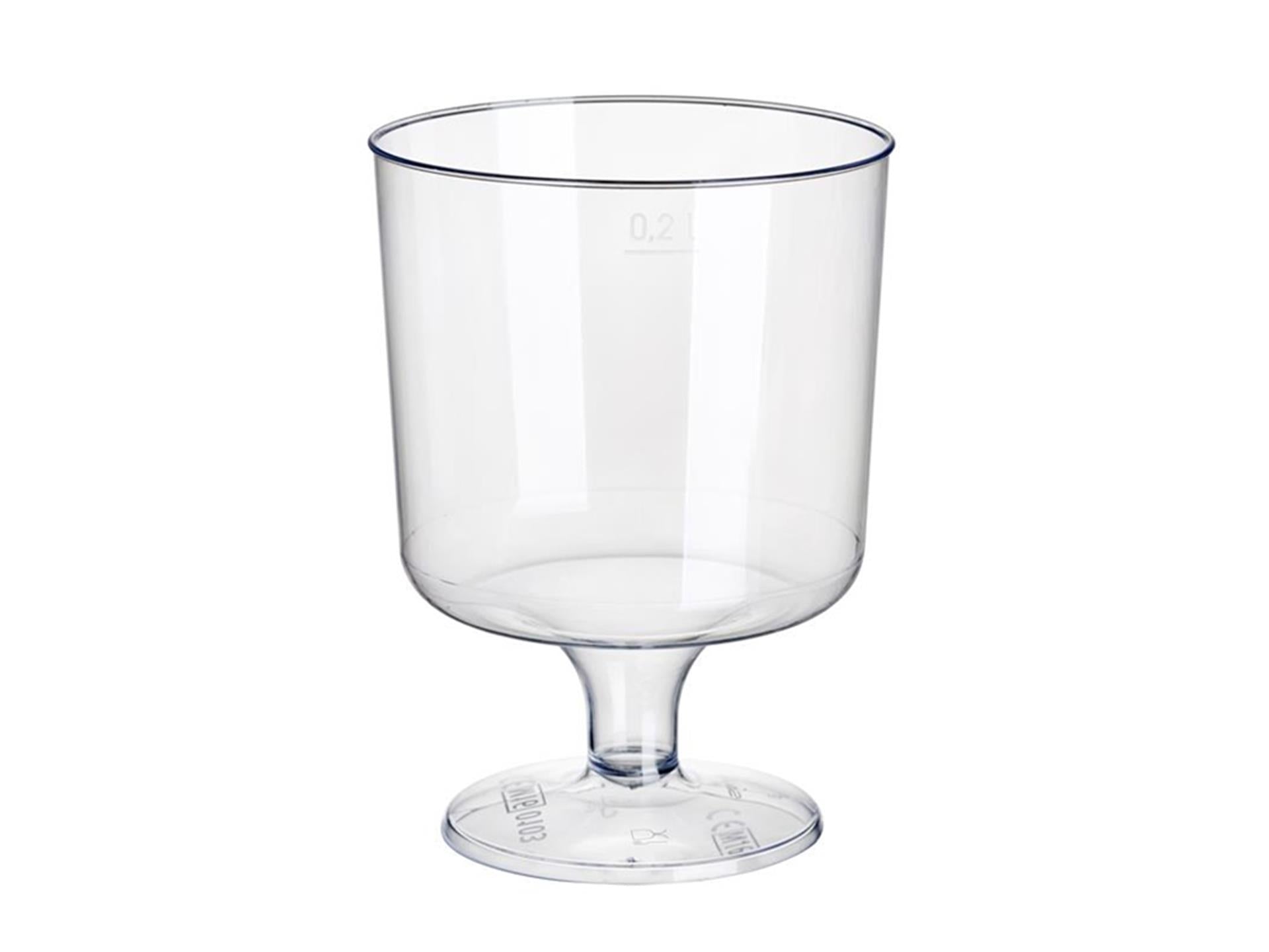 Papstar rode wijnglazen 200ml helder ps 10st