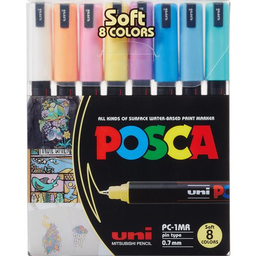 Pk8 lakmarker posca kleurenassortiment pc-1mr