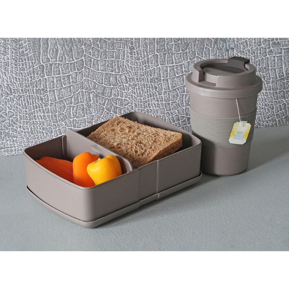 Zuperzozial broodtrommel time-out bruin 19x12,5x6cm