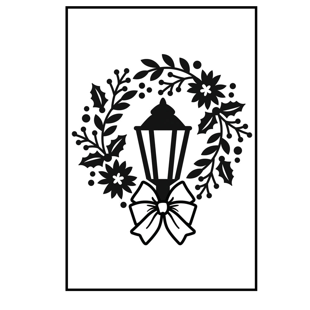 Darice • embossing template 10.8x14.6cm lamp and wreath