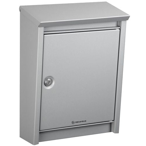 Brievenbus decayeux d110 zilvergrijs elektrolytisch verzinkt staal polyester