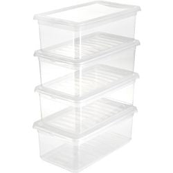 Opbergbak keeeper 30019 4 x 5,6 l transparant