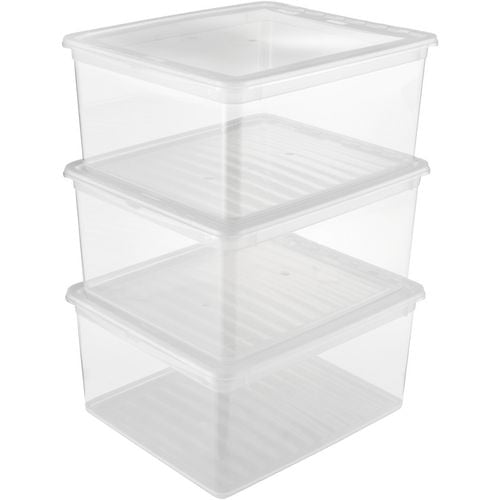 Opbergbak keeeper 30031 3 x 18 l transparant