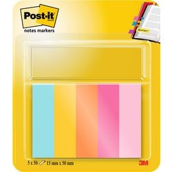 Indexen post-it 670-5-bea blauw, oranje, roze, geel papier