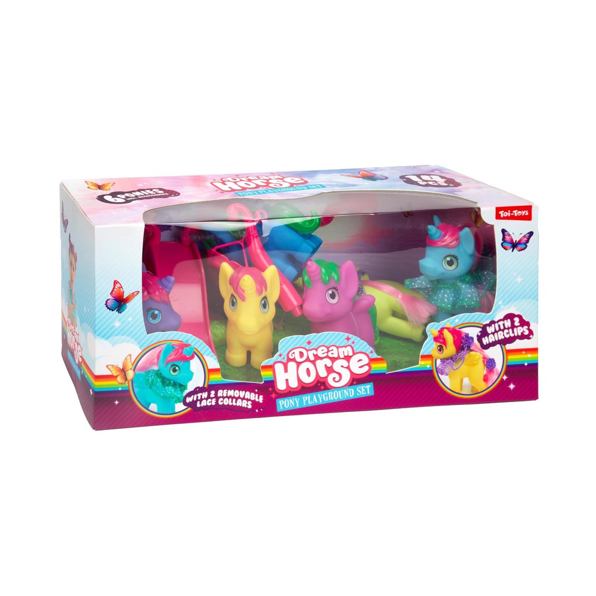 Toi-toys eenhoorn speelset unicorns met speeltuin en accessoires - kleurrijk speelgoed.