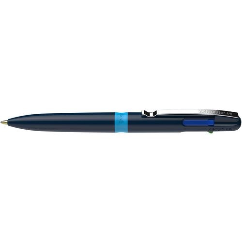 Schneider 138003 balpen zwart, rood, blauw, groen medium