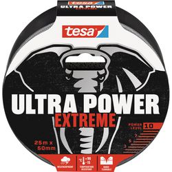 Tesa ultra power extreme - reparatietape - 25m x 50mm - zwart
