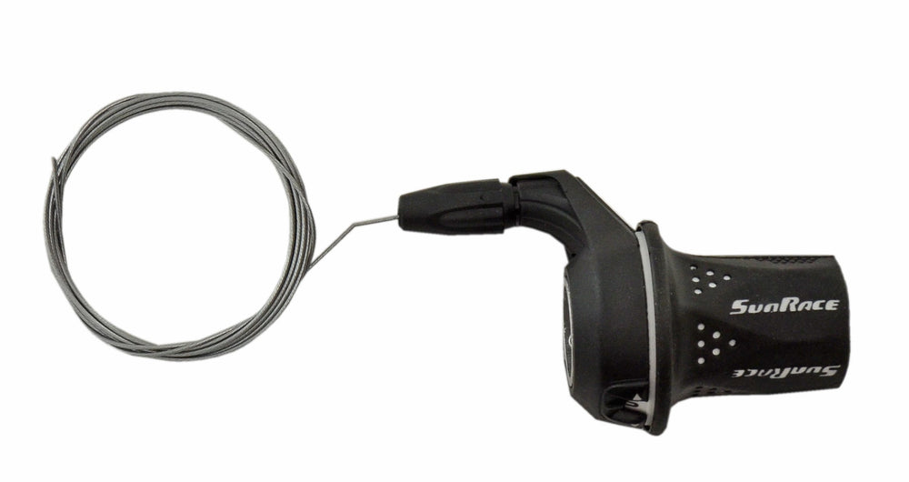 Sunrace versteller twist rechts 5 speed shimano compatible zwart