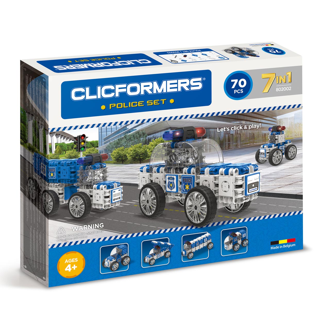 Clicformers Politieset, 7-in-1, 70dlg