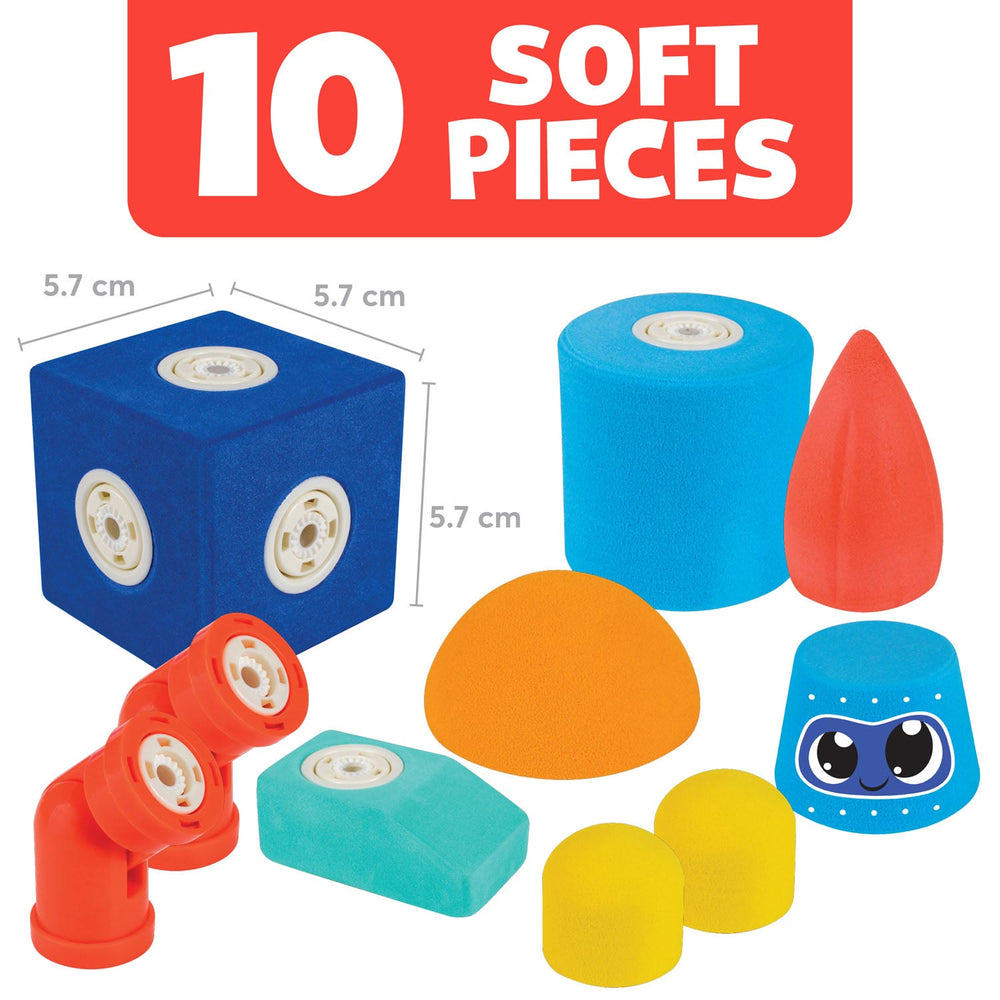 Blockaroo Magnetische Foam Blokken Robotbox, 10dlg.