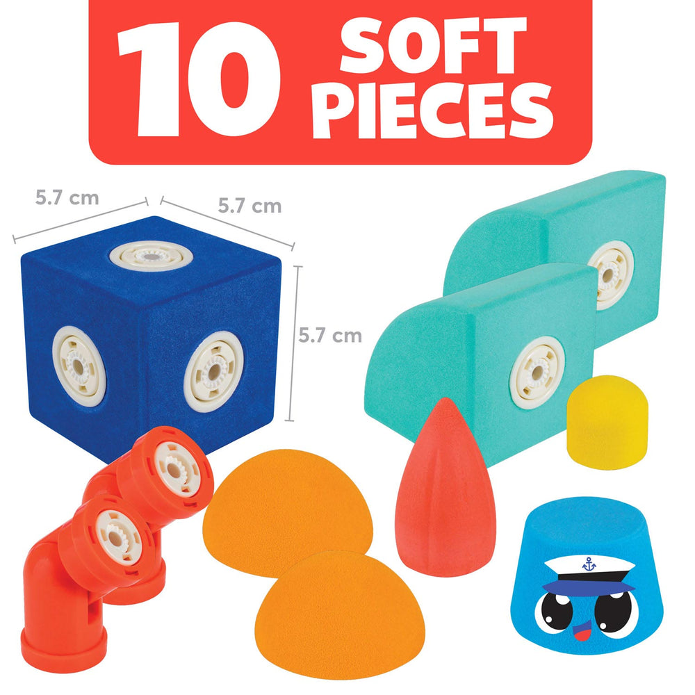 Blockaroo Magnetische Foam Blokken Laarzendoos, 10dlg.