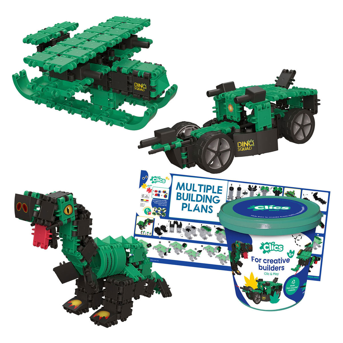 Clics bouwblokken dino wereld