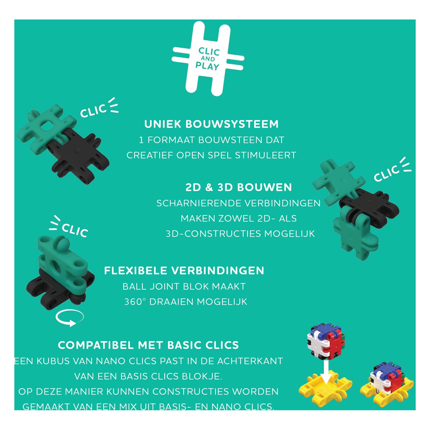 Clics nano - creatieve bouwers, 125dlg.