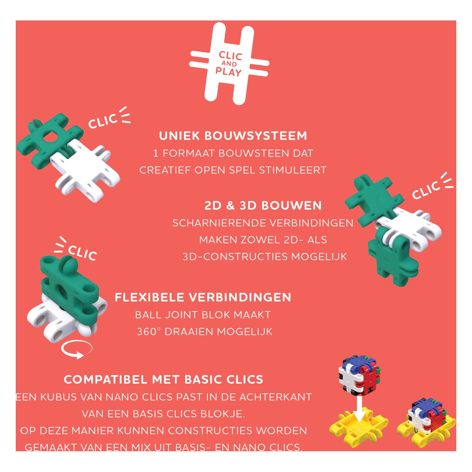 Clics nano - creatieve bouwers, 250dlg.