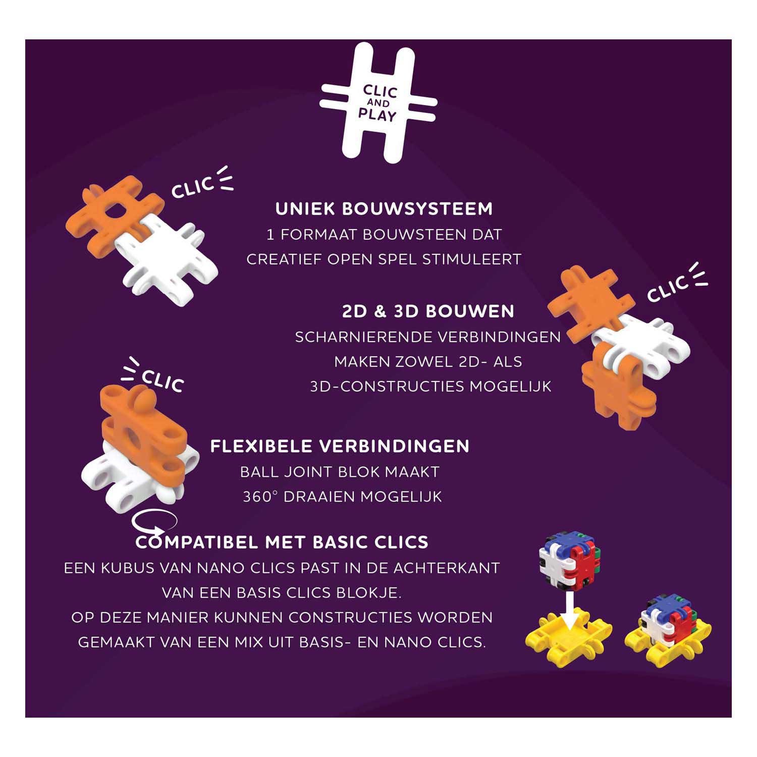 Clics nano - space builders bouwset - 250dlg.