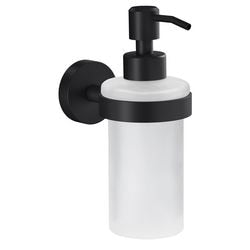 Tesa zeepdispenser mat zwart satijn glas 200 ml