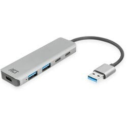 ACT Connectiviteit USB-A-hub 3.0, 2x USB-A, 2x USB-C