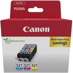 Inktcartridge canon 2934b016 521 cyaan, geel, magenta
