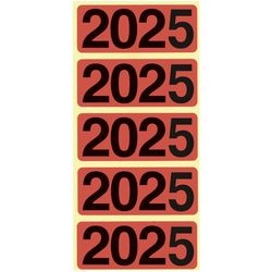Jaartal rugetiketten bene 628957 rood zelfklevend