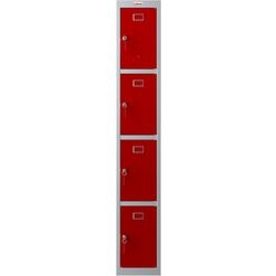 Phoenix personal lockers garderobekast 4 deurs sleutelslot 300 x 500 x 1,830 mm