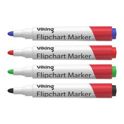 Flipovermarker viking 4 stuks kleurenassortiment