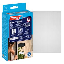 Tesa insect stop h l fly screen premium for windows - hor met sterke klittenband, verwijderbaar zonder resten, op maat snijden - 120 x 240 cm - antraciet (transparant)