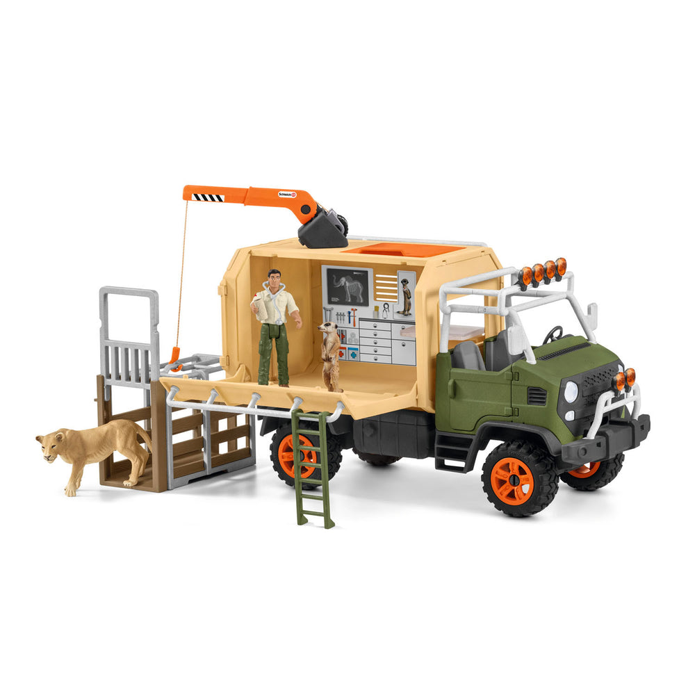Schleich wild life grote reddingswagen voor dieren 42475