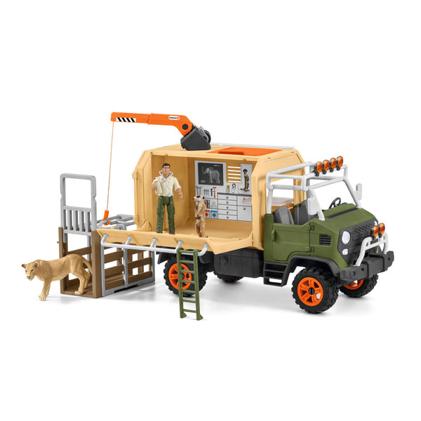 Schleich wild life grote reddingswagen voor dieren 42475