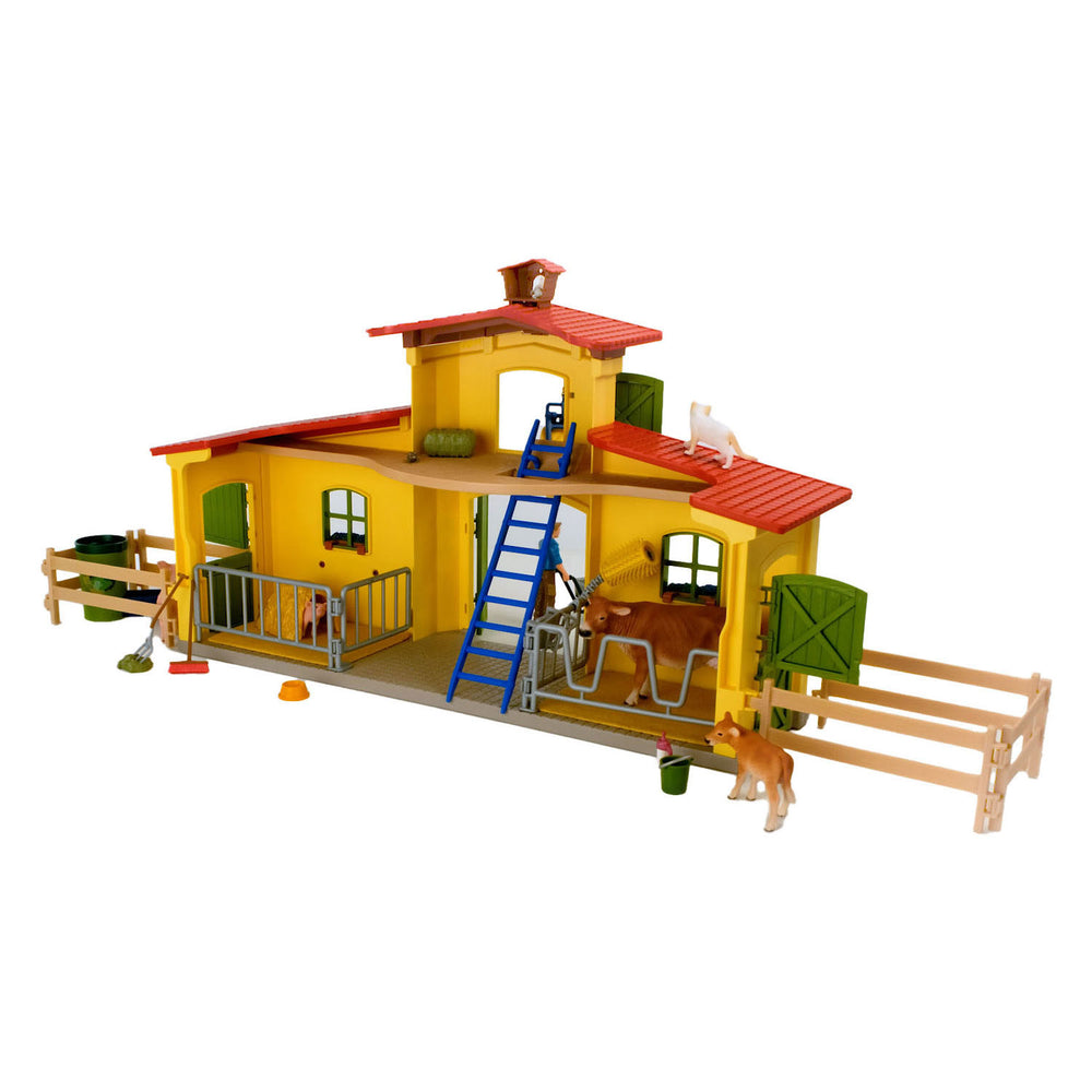 Schleich farm world - grote stal, geel speelfiguur