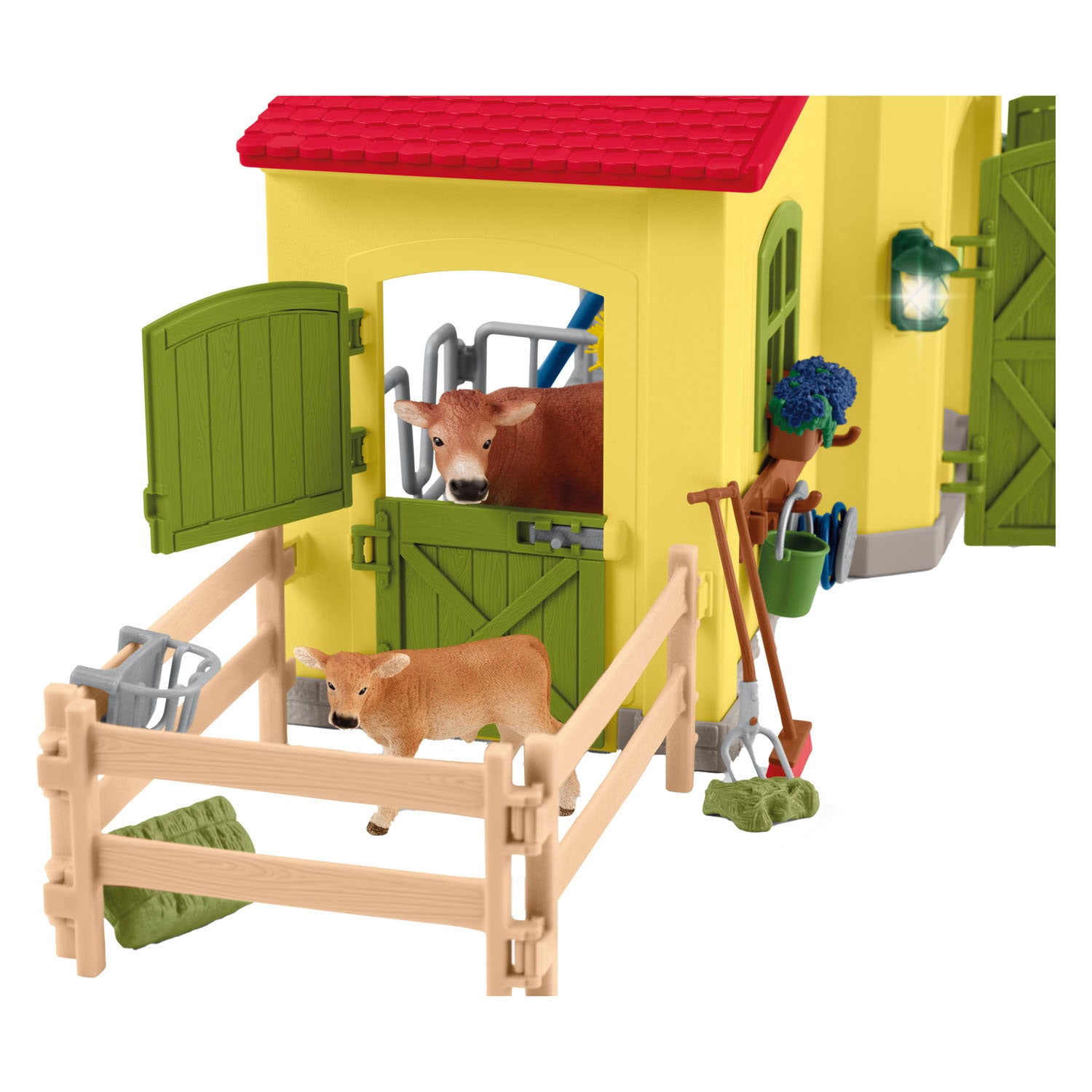 Schleich farm world - grote stal, geel speelfiguur