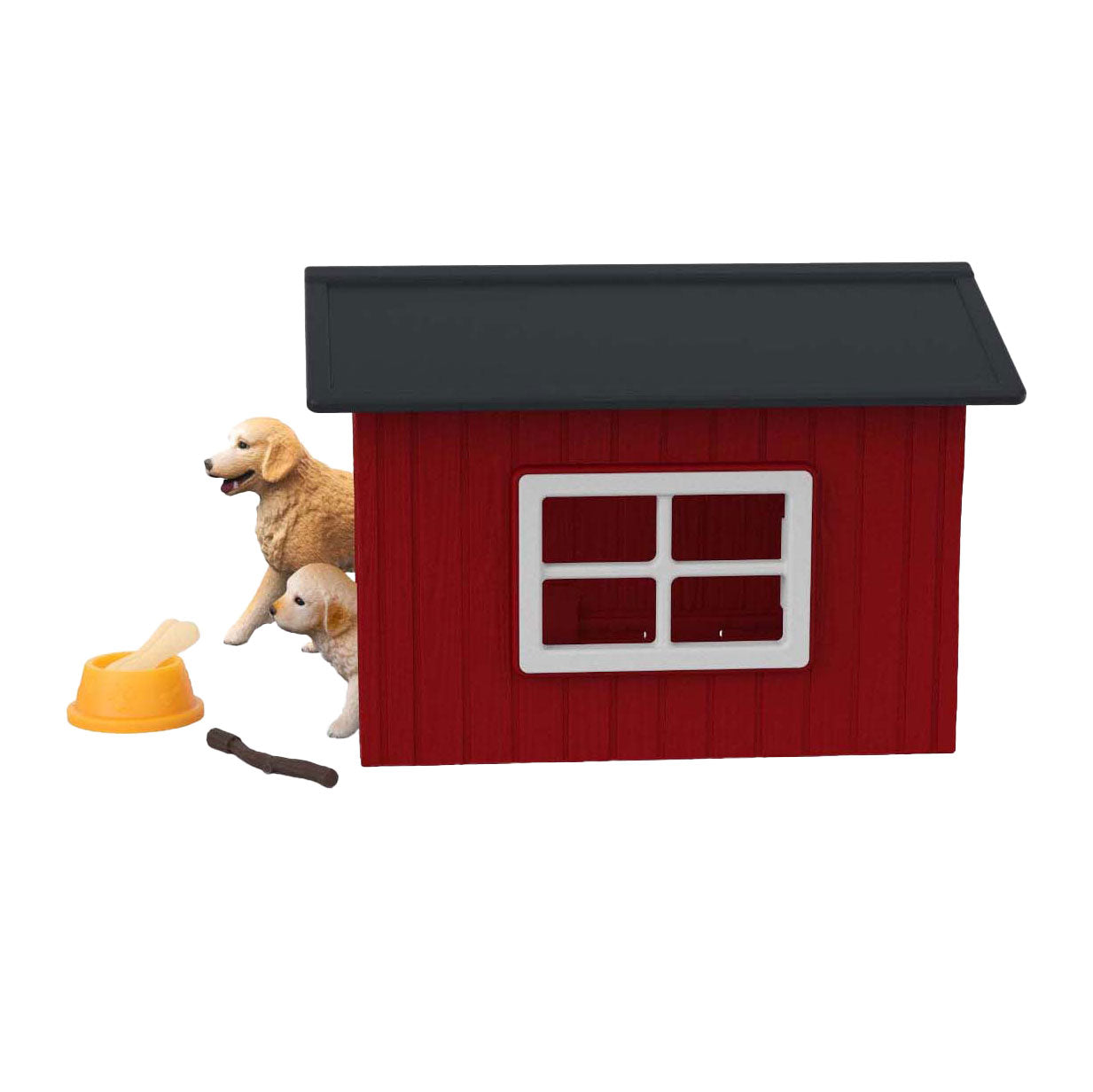 Schleich boerderijwereld hondenhok met golden retrievers 42722