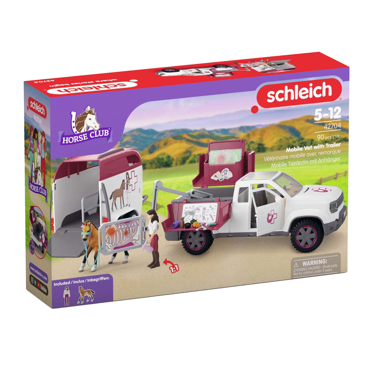Schleich 42704 mobiele dierenarts met aanhanger