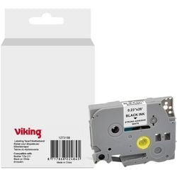 Etiketteertape viking tze-211 brother zwart op wit