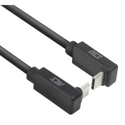 Usb-c-kabel act usb-c mannelijk usb-c mannelijk 1 m zwart