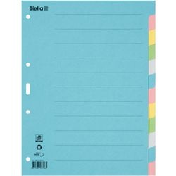 Blanco tabbladen biella karton kleurenassortiment