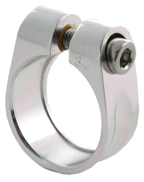 Hzb kalloy uno hex collier de tige de selle alu argent 31,8 mm
