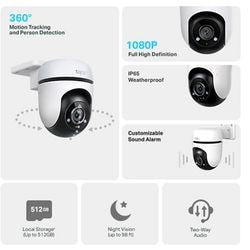 Tp-link tapo c500 beveiligingscamera buiten - full hd - 360° horizontaal 130° verticaal - ip65-wifi camera