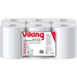 Handdoekrol viking 2-laags wit 6 rollen