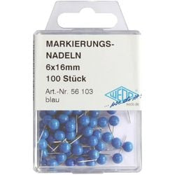 Landkaartpunaises wedo metaal blauw