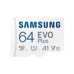 Microsd-kaart samsung evo plus 64 gb wit