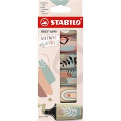 Stabilo boss mini - markeerstift - naturevibes - etui met 6 kleuren