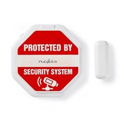 Nedis deur- en raamalarm met sirene - magnetische sensor - batterij gevoed - 2x cr2032 - 85 db - wit