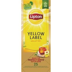 Zwarte thee lipton 8720608019816 fgs yellow label 25 porties