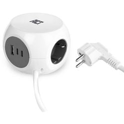 Stekkerdoos kubus met 3 stopcontacten (type f), 30w pd