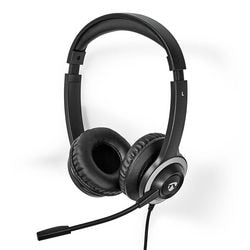 Koptelefoon nedis chstu310bk bedraad zwart