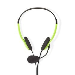 Koptelefoon nedis chst100gn bedraad groen