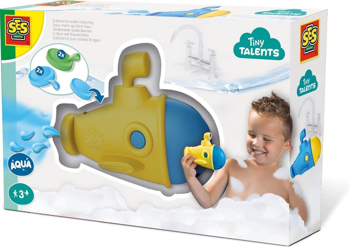 Ses tiny talenten waterkleuren met een onderzeeër