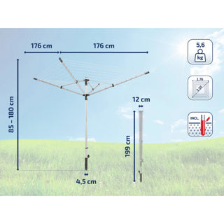 Leifheit linolift 500 droogmolen incl beschermhoes en bodemhuls 50m