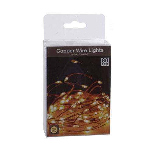 Koperdraad met 80 LED-lampen